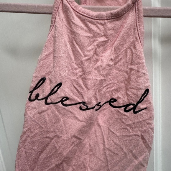 Nova Kids 12M Girls Pink Blessed Tank Top Blouse - Picture 2 of 4